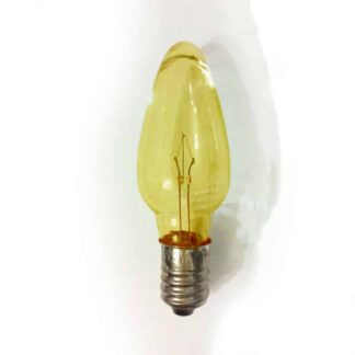 X3 Replacement Christmas Light Bulbs YELLOW 12V 3W E10 Clear Small MES Screw In Cone Shaped Bulb