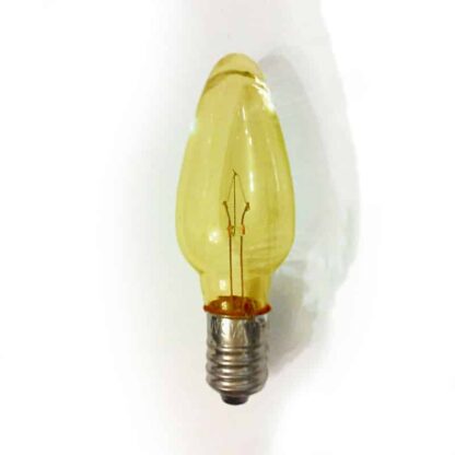 X3 Replacement Christmas Light Bulbs YELLOW 20V 3W E10 Clear Small MES Screw In Cone Shaped Bulb