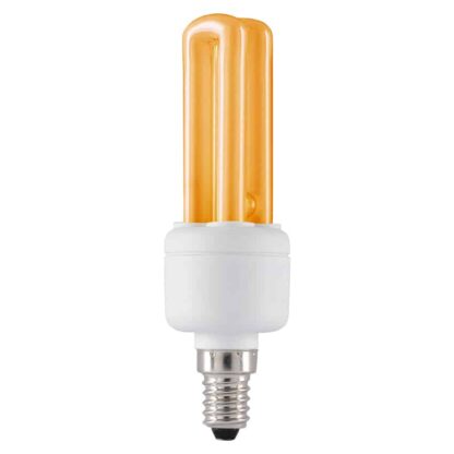 AMBER / ORANGE 11W SES E14 Stick CFL Energy Saving Light Bulb
