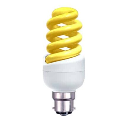 YELLOW 11W BC Spiral CFL Energy Saving Light Bulb