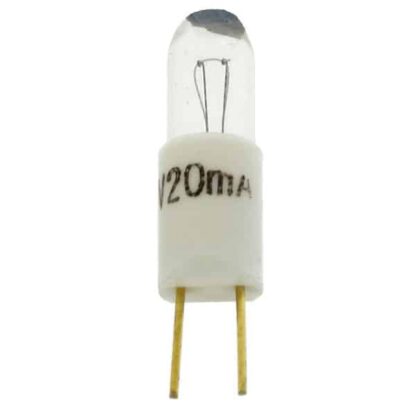 T1 3/4 cm (3.17mm) BI-PINs 5.7mm x 16mm Small Light Bulb (Pack of 5)
