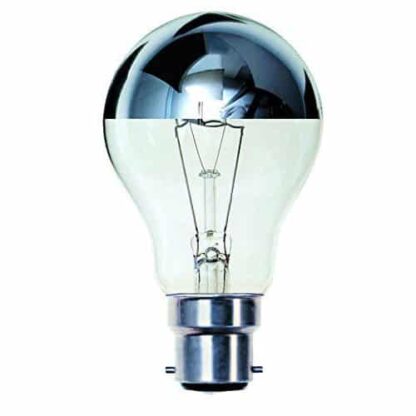 Crown Silver 60W GLS General Incandescent Light Bulb UK 240V - BC Base