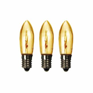 x3 YELLOW E10 Small Candle 14V 3W Christmas Bridge Arch Replacement Light Bulbs RF7 Small Screw In MES