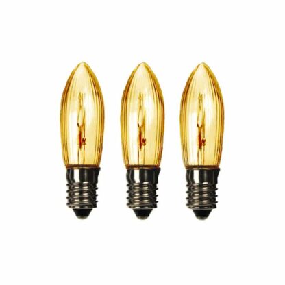 x3 YELLOW E10 Small Candle 14V 3W Christmas Bridge Arch Replacement Light Bulbs RF7 Small Screw In MES