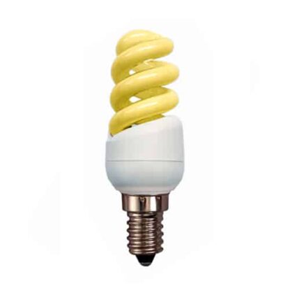 YELLOW 11W SES Spiral CFL Energy Saving Light Bulb
