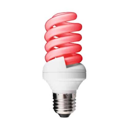 RED 11W ES Spiral CFL Energy Saving Light Bulb