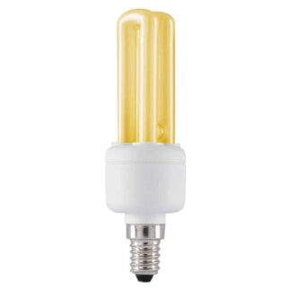 YELLOW 11W SES E14 Stick CFL Energy Saving Light Bulb