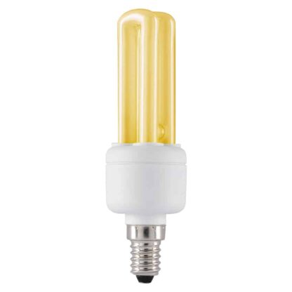 YELLOW 11W SES E14 Stick CFL Energy Saving Light Bulb