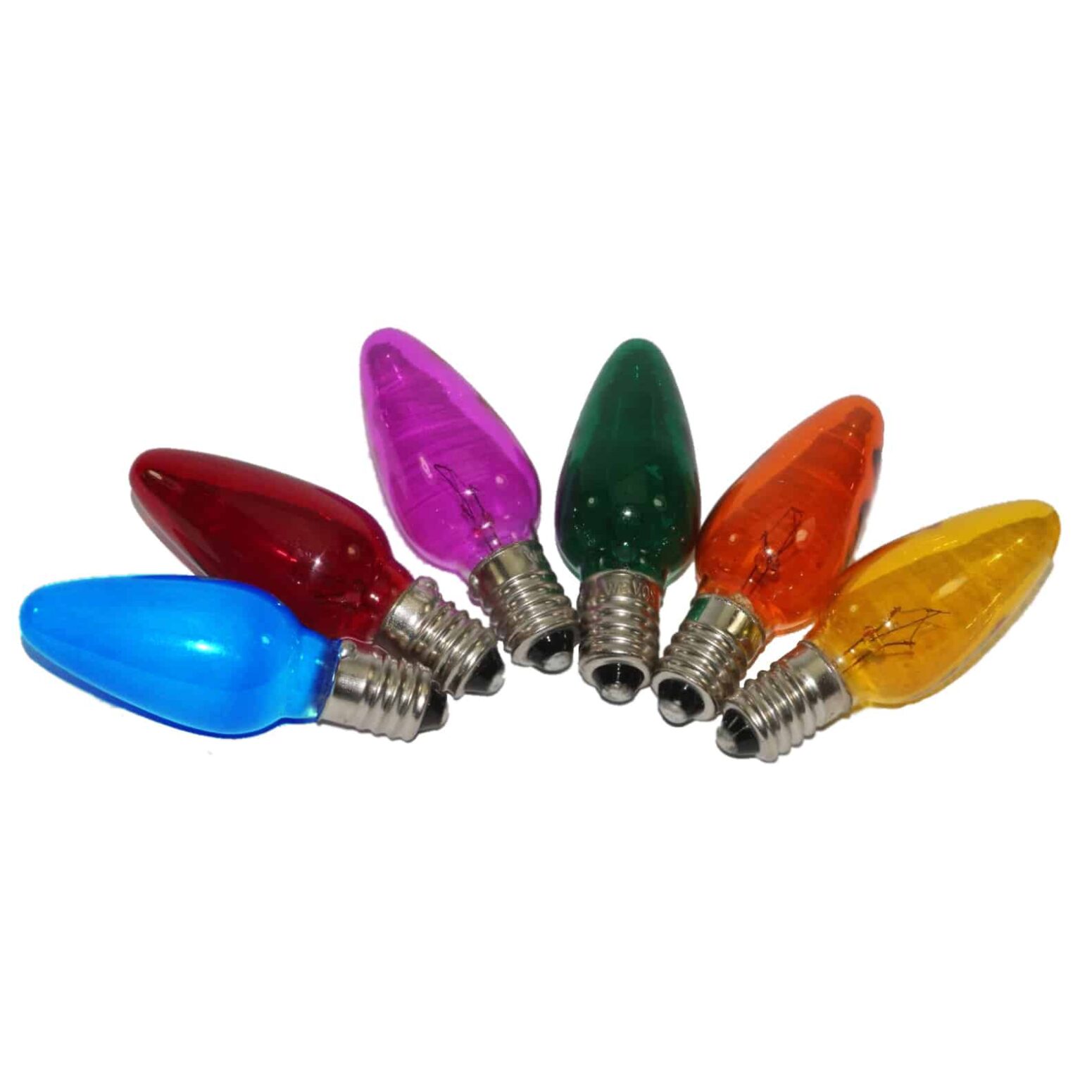 x3 GREEN E10 Small Candle 48V 3W Christmas Bridge Arch Replacement Light Bulbs RF7 Small Screw