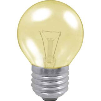 Yellow 15W Golf Ball Incandescent Light Bulb 240V - ES