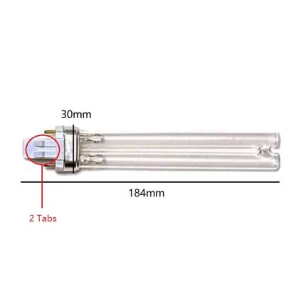 13W PLS UV Clear Germicidal Bulb for Water Pond Tank Filter Twin Tab 184mm - Image 2