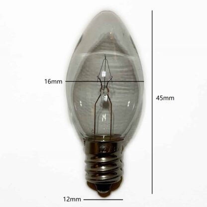 12V 3W E12 Screw in Light Bulb 16mm X 45mm (Pack of 5) - Image 2