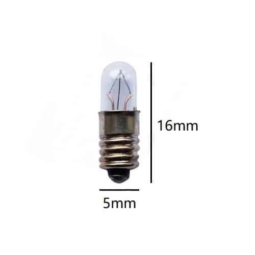 Pack of 5 LES E5 4.5V 0.27W 60MA Lilliput Light Bulb 5mm x 17mm
