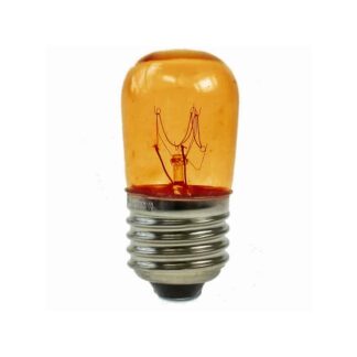 15W ES Pygmy Light Bulb 240V Screw E27 Translucent Amber / Orange