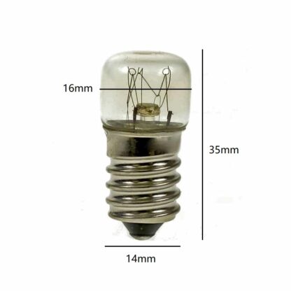 110-140V 6-10W E14 Screw in Light Bulb 16mm X 35mm (Pack of 5) - Image 2