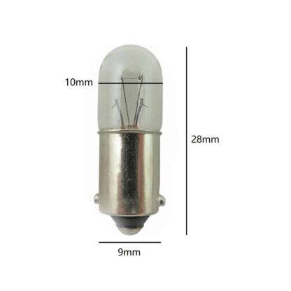 12V 1.2W 100ma BA9S 10mm x 28mm Small Light Bulb (Pack of 5) - Image 2