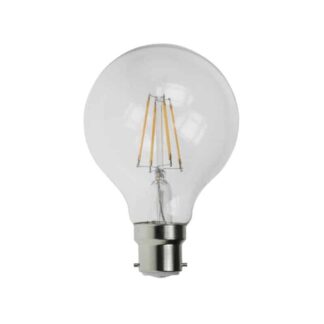 Large Round G80 Globe 80mm LED 4W 240V BC Clear Warm White