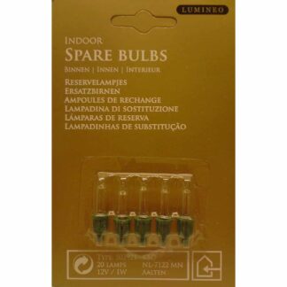 12V 0.84W 503921 Lumineo 5 Pack Clear Replacement Christmas Light Bulbs Green Push in tab Base