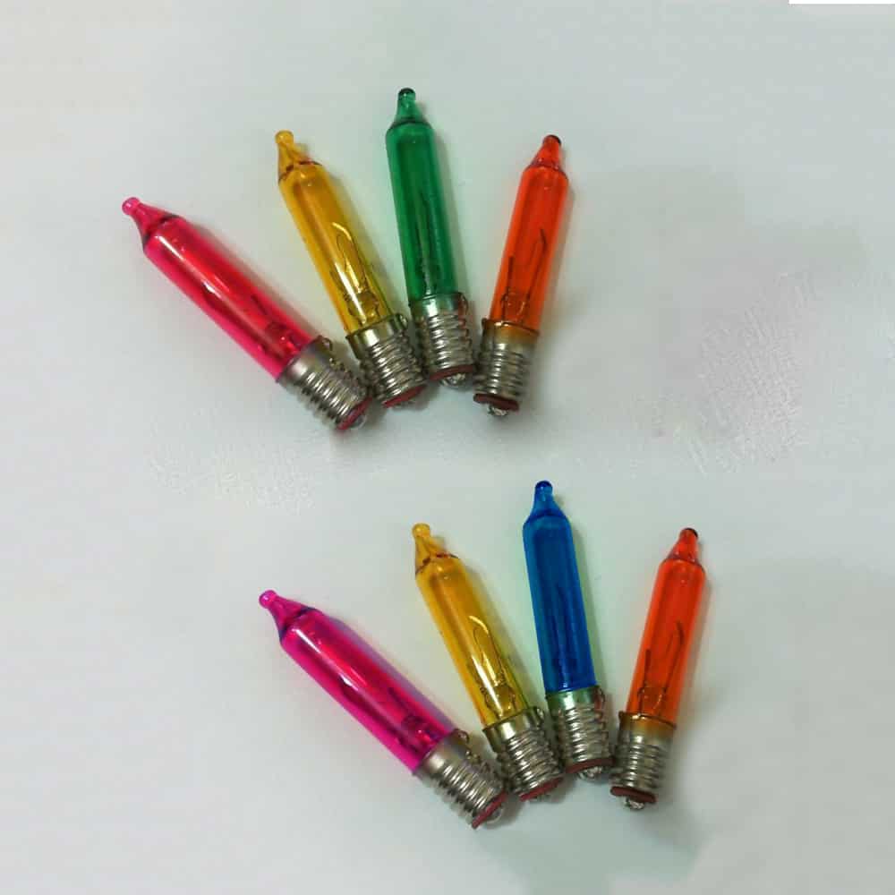 6V E5 LES Lilliput 8 Pack Multi Coloured Replacement Christmas Light Bulbs Sc... eBay