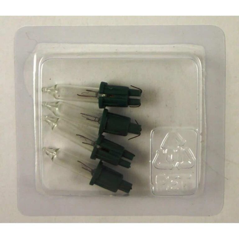 6V 0.72W RB40 Pack of 4 Clear Replacement Light Bulbs Green Push in