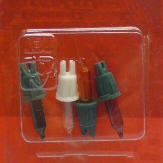 12V 0.84W RBLC208M Pack of 4 Coloured Replacement Light Bulbs Green Push in Notched Base Christmas