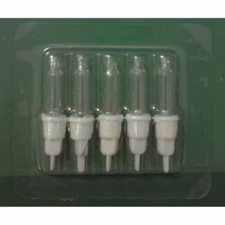 1.5V 0.09W RL1509 5 Pack Clear Replacement Christmas Light Bulbs White Push in tab Base