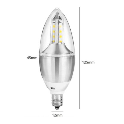 E12 LED 5W Candle Household Light Bulb 240v - Cool White - Image 2