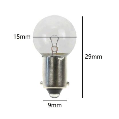 10V 4W 400ma BA9S 15mm x 29mm Small Round Light Bulb (Pack of 5) - Image 2