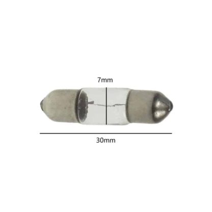 7mm x 30mm Festoon Lamp Light Bulbs (Pack of 5) - Image 2