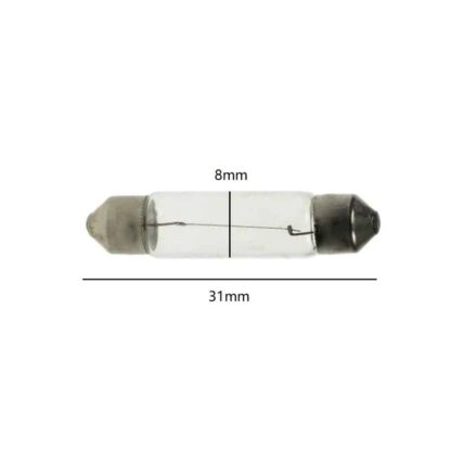 8mm x 31mm Festoon Lamp Light Bulbs (Pack of 5) - Image 2