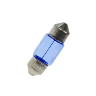 11mm x 30mm 12V 10W Blue Festoon Lamp Light Bulbs (Pack of 5)