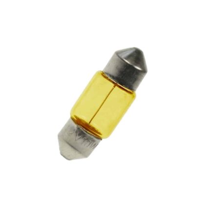11mm x 30mm 12V 10W Yellow Festoon Lamp Light Bulbs (Pack of 5)