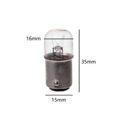 16mm x 35mm BA15D SBC Small Lamp Light Bulbs (Pack of 5) - Image 2