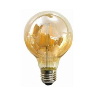 Amber Very Warm White Filament LED Round Globe Household Light Bulb 6W - E27