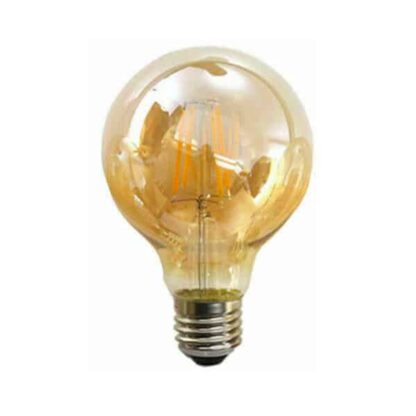 Amber Very Warm White Filament LED Round Globe Household Light Bulb 6W - E27