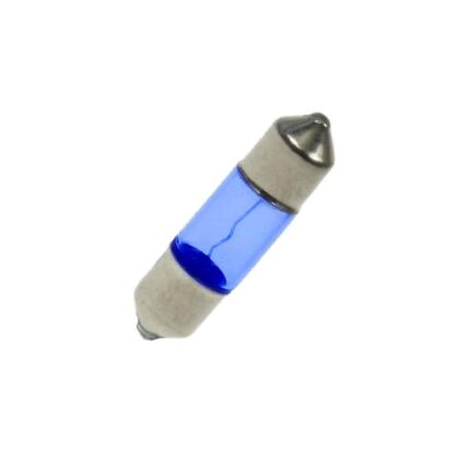 6mm x 24mm Blue Festoon Lamp Light Bulbs (Pack of 5)