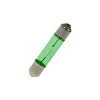 6mm x 31mm Green Festoon Lamp Light Bulbs (Pack of 5)