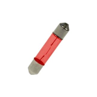 6mm x 31mm Red Festoon Lamp Light Bulbs (Pack of 5)