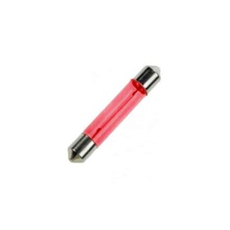6mm x 36mm Red Festoon Lamp Light Bulbs (Pack of 5)