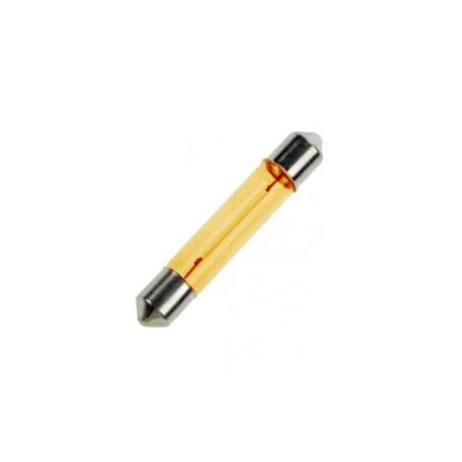 6mm x 36mm Yellow Festoon Lamp Light Bulbs (Pack of 5)