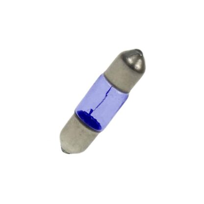 7mm x 30mm Blue Festoon Lamp Light Bulbs (Pack of 5)