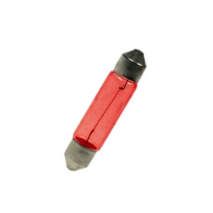 8mm x 36mm Red Festoon Lamp Light Bulbs (Pack of 5)
