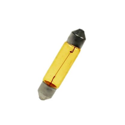 8mm x 39mm Yellow Festoon Lamp Light Bulbs (Pack of 5)