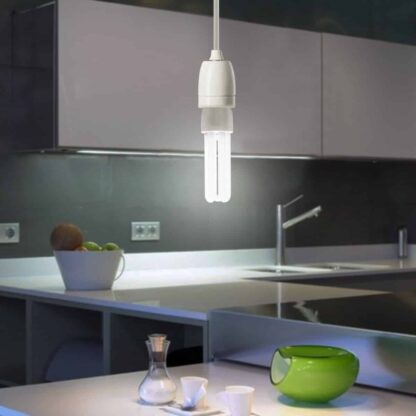 11W BC3 Stick CFL Energy Saving Light Bulb 240V Cool White 3 Pins - Image 3