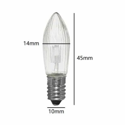 X2 E10 Small Candle LED 10-55V Christmas Bridge Arch Replacement Light Bulbs RF7 Small Screw MES - Image 2