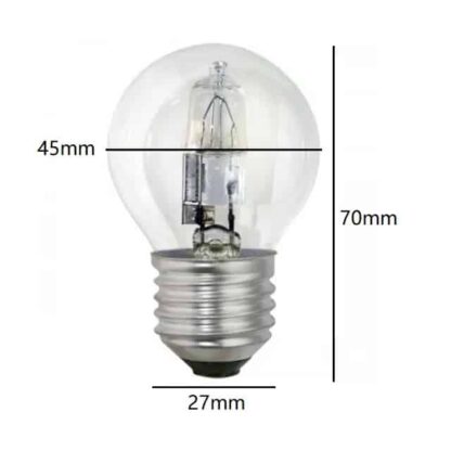 42W Halogen Clear Round Golf Ball Household Light Bulb 240V - ES E27 - Image 2