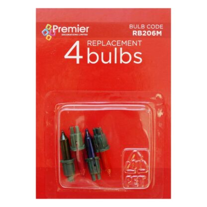 12V 0.84W Premier RB206M Pack of 4 Replacement Light Bulbs Push in Base Christmas