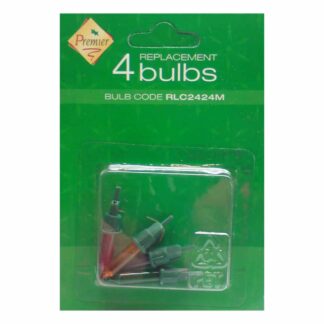 2.4V 0.24W Premier RLC2424M Pack of 4 Replacement Light Bulbs Push in Base Christmas