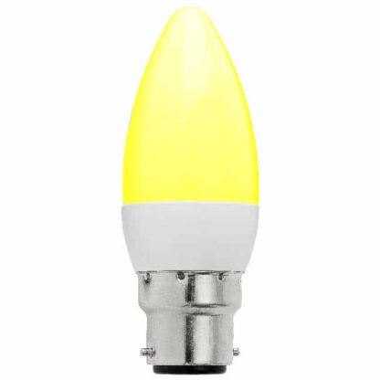 BC LED 3W Candle Light Bulb 240v - Yellow