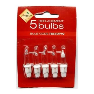 6V 0.9W Premier RB40PW Pack of 4 Replacement Light Bulbs Push in Base Christmas